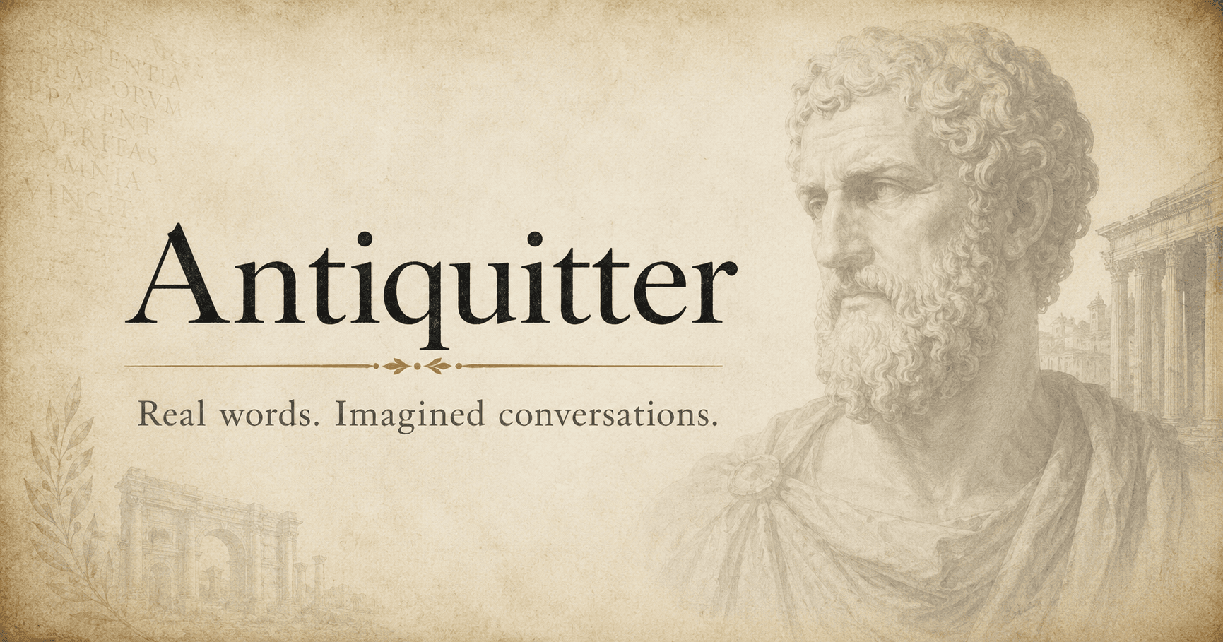 Antiquitter — Real words. Imagined conversations.